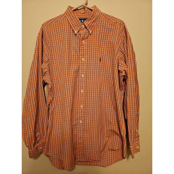 Ralph Lauren Men's CASUAL Classic FIT Button Down PLAID, Cotton Shirt Size Large - Picture 1 of 8